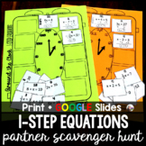 1-Step Equations Math Partner Scavenger Hunt Activity