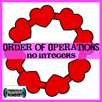 Preview of Order of Operations Valentine's Day Self Checking Heart Wreath
