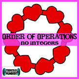 Order of Operations Valentine's Day Self Checking Heart Wreath