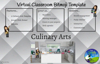 Preview of 1 Virtual Classroom Template - Culinary Arts Education - Distance Learning