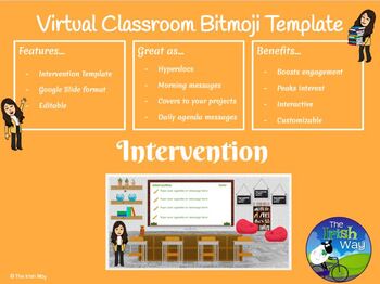 Preview of 1 Virtual Classroom Template - Intervention - Distance Learning - Google Slide