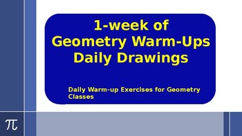 Preview of 1-Week of Daily Geometry Drawings (Warm-up Activities)