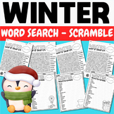 Winter vocabulary Word Search Puzzle Worksheets | Word Scr