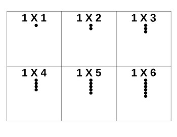 Preview of 1 X 1 Up To 12 X 12 Multiplication Flash Cards with Arrays