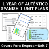 1 Year of Auténtico (Spanish 1) Unit Plans