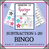 1 and 2 Digit SUBTRACTION BINGO GAME - Numbers 1-20