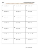 1- and 2-Step Equations Practice (2 levels)