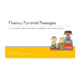 1 and 2 Syllable Fluency Pyramid Passages with Rote Words
