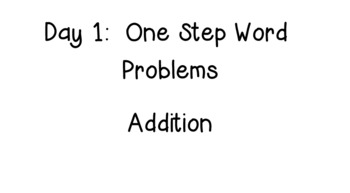 Preview of 1 and 2 step word problems
