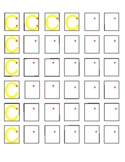 OT 1" boxes tracing & copying: Letter C (visual dot cues)