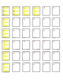 OT 1" boxes tracing & copying: Letter E (visual dot cues)