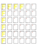OT 1" boxes tracing & copying: Letter F (visual dot cues)