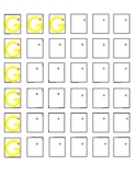 OT 1" boxes tracing & copying: Letter G (visual dot cues)