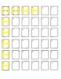 OT 1" boxes tracing & copying: Letter H (visual dot cues)