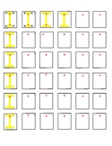 OT 1" boxes tracing & copying: Letter I (visual dot cues)