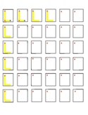 OT 1" boxes tracing & copying: Letter L (visual dot cues)