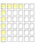 OT 1" boxes tracing & copying: Letter P (visual dot cues)