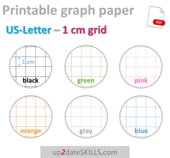 1 cm graph paper 20 x 26 squares per page letter size or happy planner big