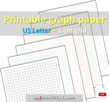 Preview of 1 cm graph paper 20 x 26 squares per page Letter-size or Happy Planner Big