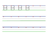 1" tracing/copying: Letter B (visual dot cues)