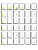 1" lines/boxes: lowercase letter c (dot cues)