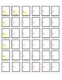 1" lines/boxes: lowercase letter n (dot cues)