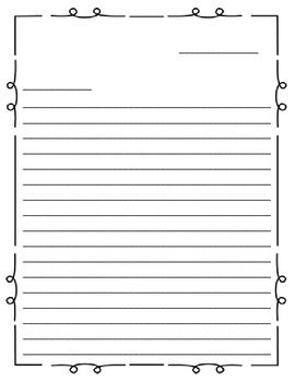 1 or 2 Page Letter Writing Template by Fifth is My Forte | TpT