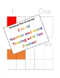 1 to 10 Number and Word Tracing with Ten Frames