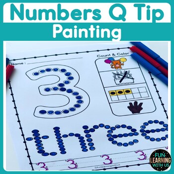 Preview of 1 to 10 Numbers Q Tip Painting | Number Formation & Recognition Activity