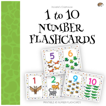 1 to 10 number flashcards by koodlesch teachers pay teachers