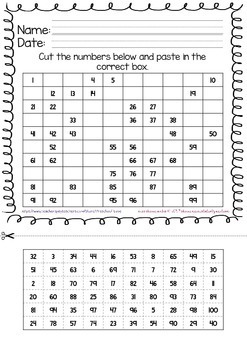activity sheets numbers 1 100