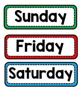 Days Of The Week Flashcards By Ms Cindy S Store TPT