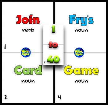 Preview of 1 to 40 Fry's/Sight Words ~ Card Game ~ 20 Cards + 10 + Board