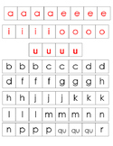 1'' x 1'' alphabet letter tiles