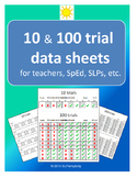 10 & 100 Trial data sheets