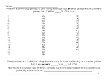 10.3 experimental and theoretical probability answer key