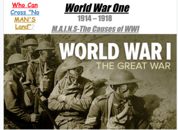 Preview of 10.5 Causes of WWI-M.A.I.N.S Vocabulary Lecture W/ STUDENT NOTES