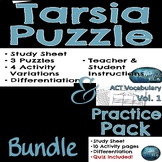 10 ACT Prep Vocabulary - Tarsia Puzzles & Vol. 1 Practice 