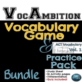 10 ACT Prep Vocabulary - VocAmbition Game & Vol. 1 Practic