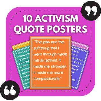 Preview of 10 Activism Bulletin Board Posters | Civics & Community Classroom Decor