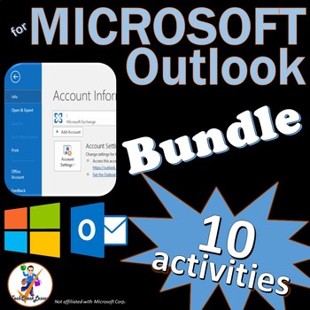 Preview of 10 Activities for Teaching Microsoft Outlook Office Lessons BUNDLE UPDATED 2023