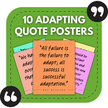 Preview of 10 Adapting Bulletin Board Posters | Middle & High School Classroom Decor