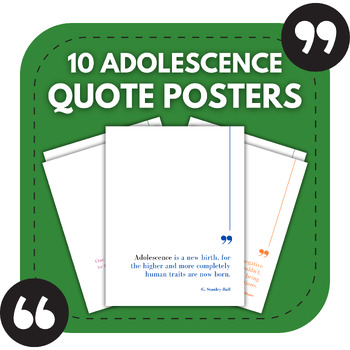 Preview of 10 Adolescence Bulletin Board Posters | Middle & High School Classroom Decor