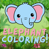 10 Adorable Kids Elephant Coloring Pages