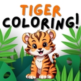 10 Adorable Kids Tiger Coloring Pages