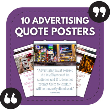 Preview of 10 Advertising Bulletin Board Posters | Business & Marketing Classroom Decor