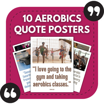 Preview of 10 Aerobics Posters | Physical Education Bulletin Boards | Sports Decor