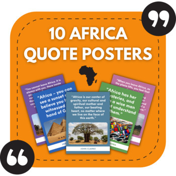 Preview of 10 Africa Posters | Uplifting Travel Bulletin Boards | African Studies Decor