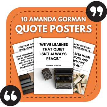 Preview of 10 Amanda Gorman Posters | Inspiring Messages for Bulletin Boards