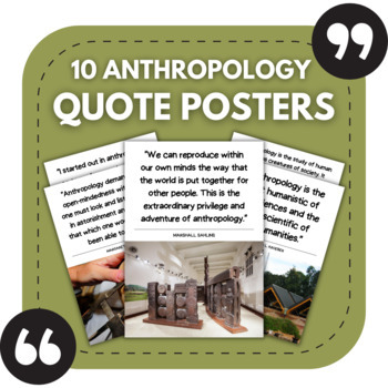 Preview of 10 Anthropology Posters | History Classroom Decor | Anthropology Bulletin Board